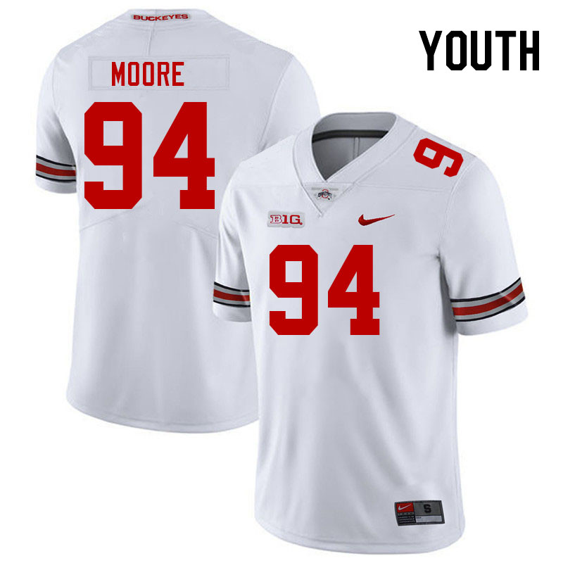 Youth #94 Jason Moore Ohio State Buckeyes College Football Jerseys Stitched Sale-White